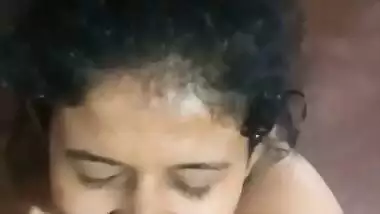 Nude desi girl takes her first cumshot on her face