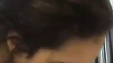 Naughty lady shoots her blowjob MMS fucking a dick