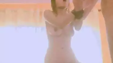 Kinky lover’s hardcore sex with his bound GF