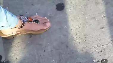 Candid indian girl feet need a pedi 2