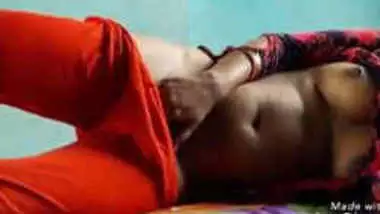 Desi Bhabhi In Red Dress Boob Press And Blowjob indian amateur sex