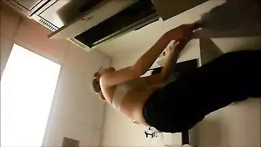 Nerdy Desi girl with nice XXX assets changes clothes in locker room